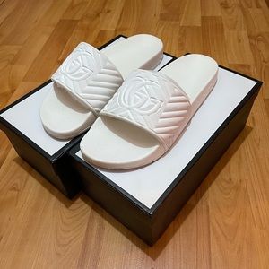 COPY - White Gucci Slides